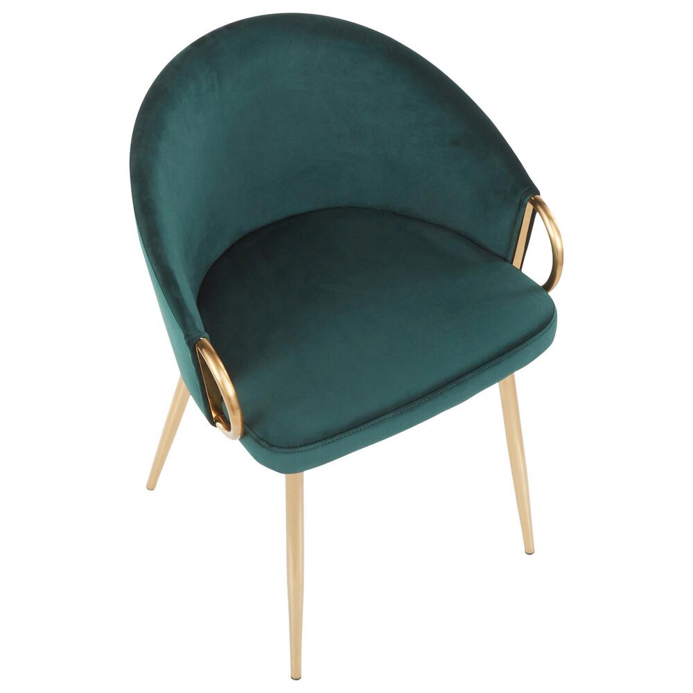 Lumisource Claire Chair in Emerald Green/Gold, , large