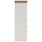 Ashley Savonport Queen Storage Bed with Dresser Chest and 2 Nightstands in White and Brown, , large