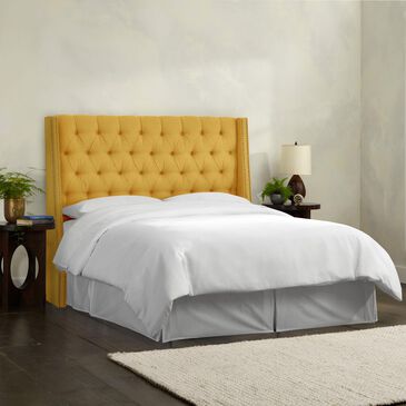 Skyline Furniture Twin Wingback Headboard in Linen French Yellow, , large