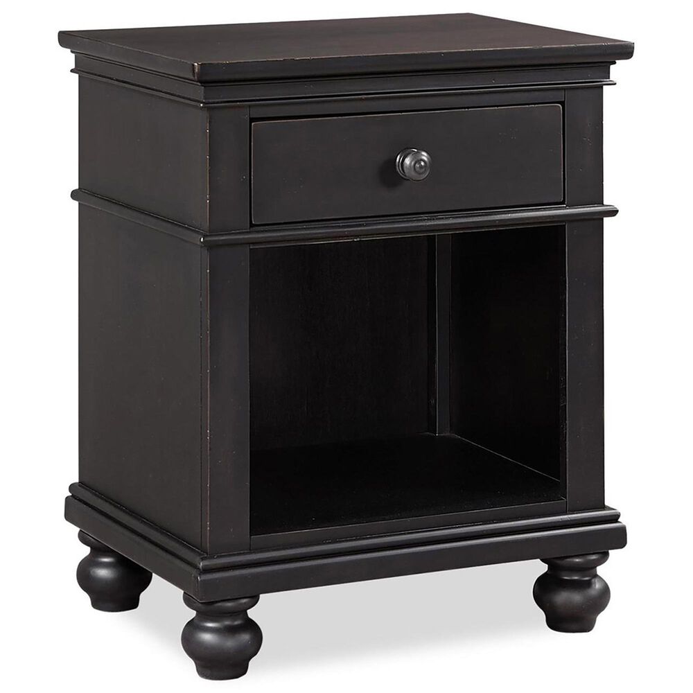 Riva Ridge Oxford 1-Drawer Nightstand in Black, , large