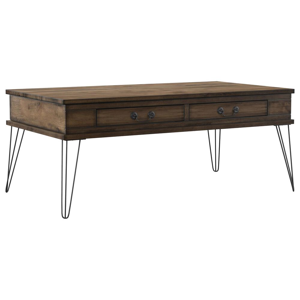 Furniture of America Prince Coffee Table in Rustic Oak, , large