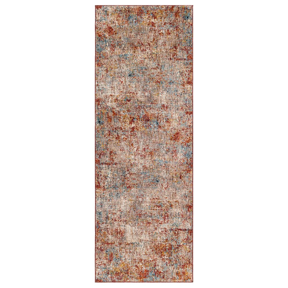 Surya Mirabel 2"7" x 7"3" Peach, Orange, Cream, Brown, Saffron and Denim Runner, , large