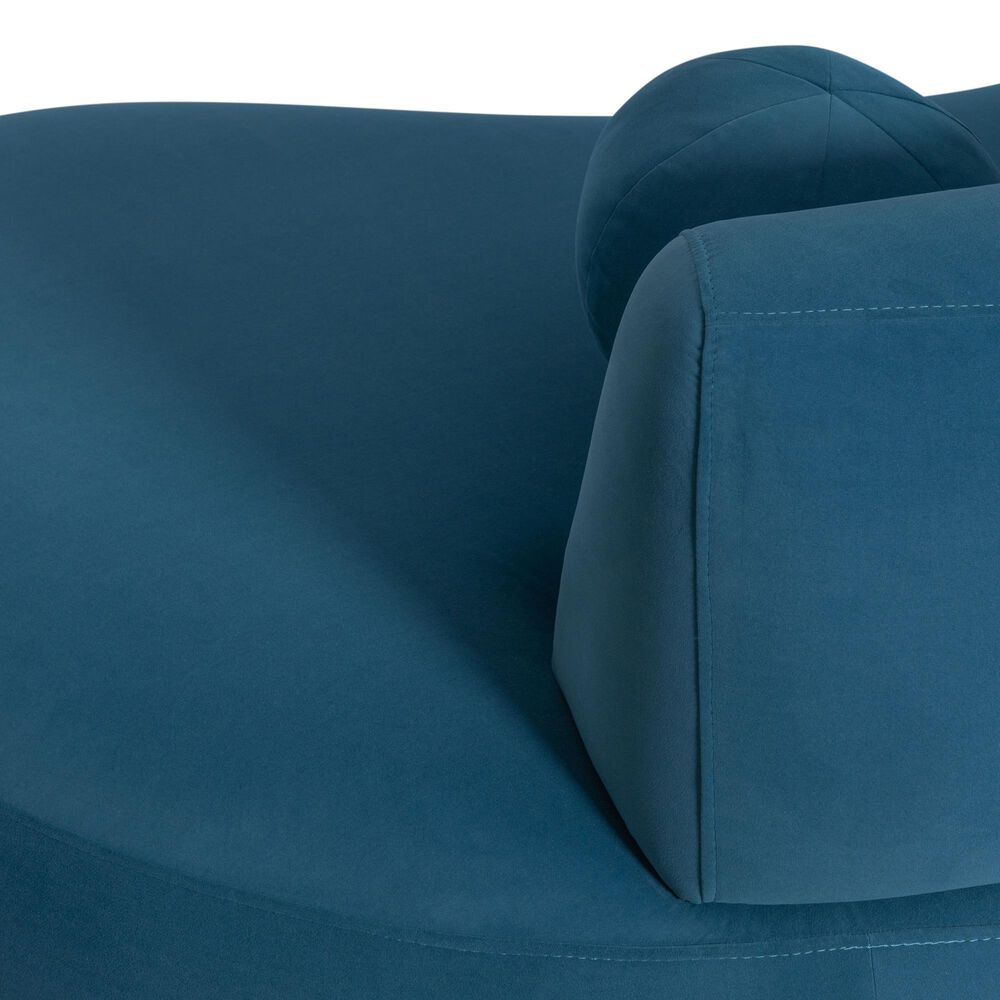 Blue River Oakland Stationary 3-Seater Sofa in Blue Velvet, , large