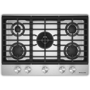 KitchenAid 30" Gas Cooktop with 5 Burners in Stainless Steel, , large
