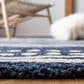 Safavieh Micro-Loop MLP156N 5" Square Navy and Ivory Area Rug, , large
