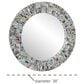 Maple and Jade 38" Round Recycled Magazine Paper Frame Wall Mirror in Poppy Red, Royal Blue, Bright Yellow and Kelly Green, , large