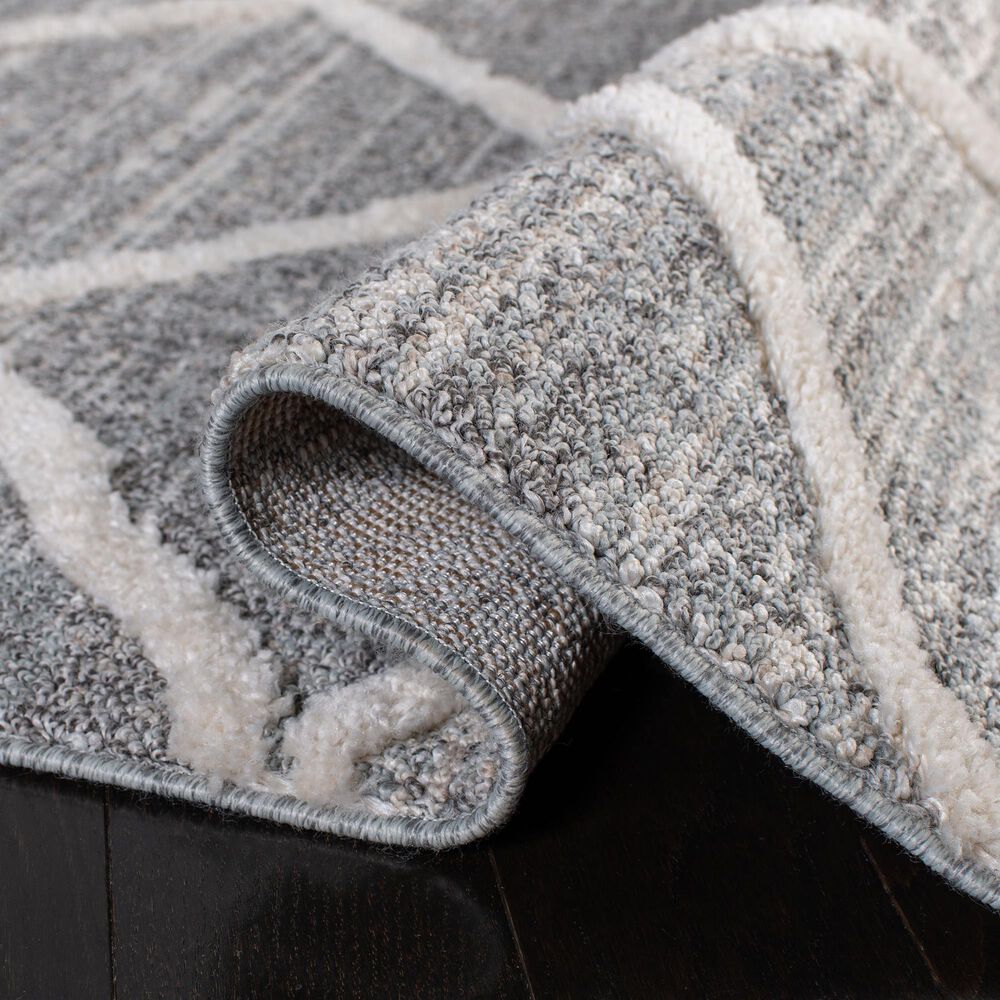 Safavieh Martha Stewart Lucia Shag  2&#39;6&quot; x 3&#39;9&quot; White and Light Grey Area Rug, , large