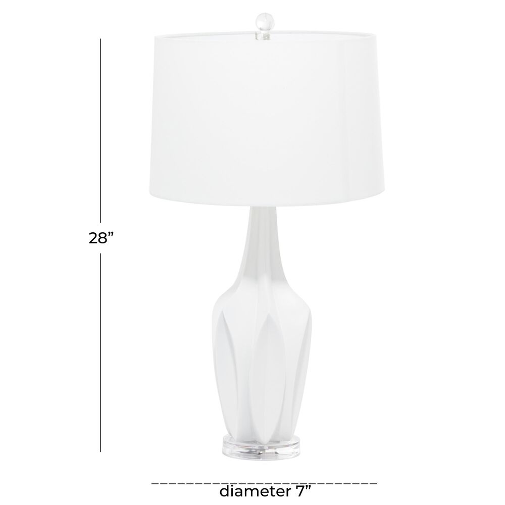 Maple and Jade 7&quot; x 28&quot; Table Lamp in White &#40;Set of 2&#41;, , large