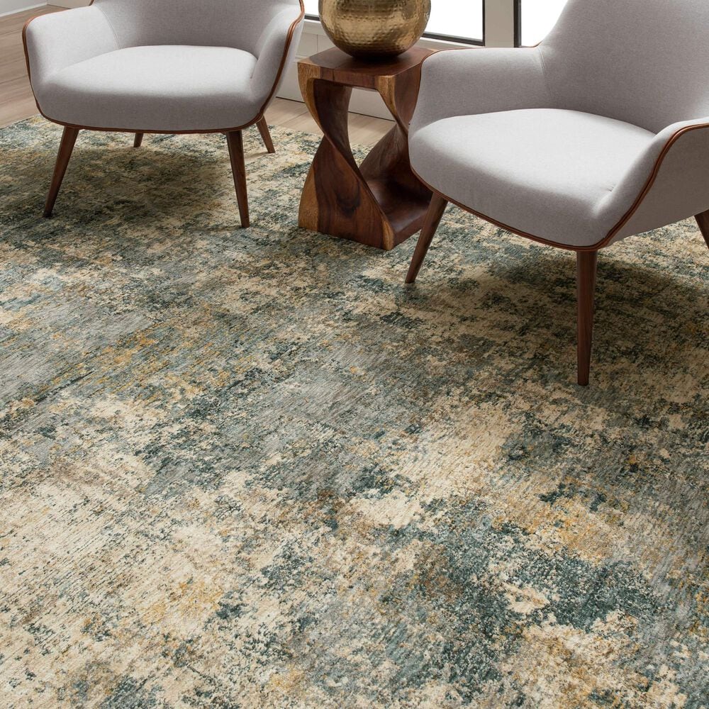 Karastan Marash 5&#39; x 7&#39;6&quot; Grey, Silver, Blue and Beige Area Rug, , large