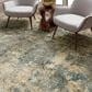 Karastan Marash 5" x 7"6" Grey, Silver, Blue and Beige Area Rug, , large