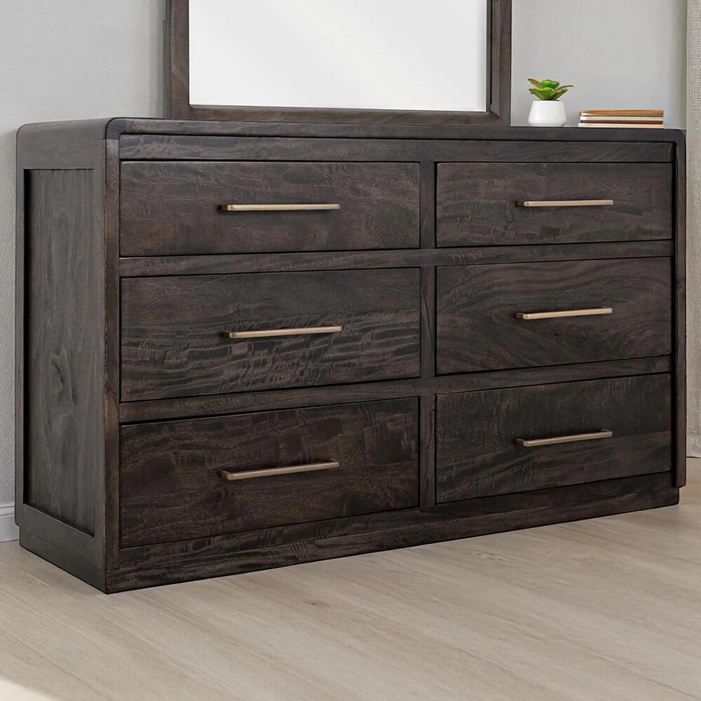 Fallridge Mezquite 6 Drawer Dresser Only in Black, , large