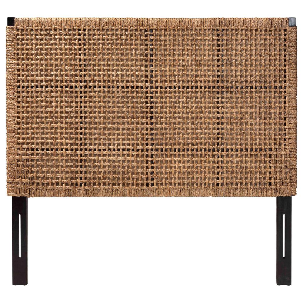 Baxton Studio Alise Queen Headboard in Natural Brown and Dark Brown, , large
