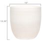 Creative Coop Coastal Embossed Textured Stoneware Planter in Matte White, , large