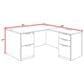 Regency Global Sourcing Legacy 60" L-Shaped Desk with Double Full Pedestal Drawer Unit in Noble Oak, , large