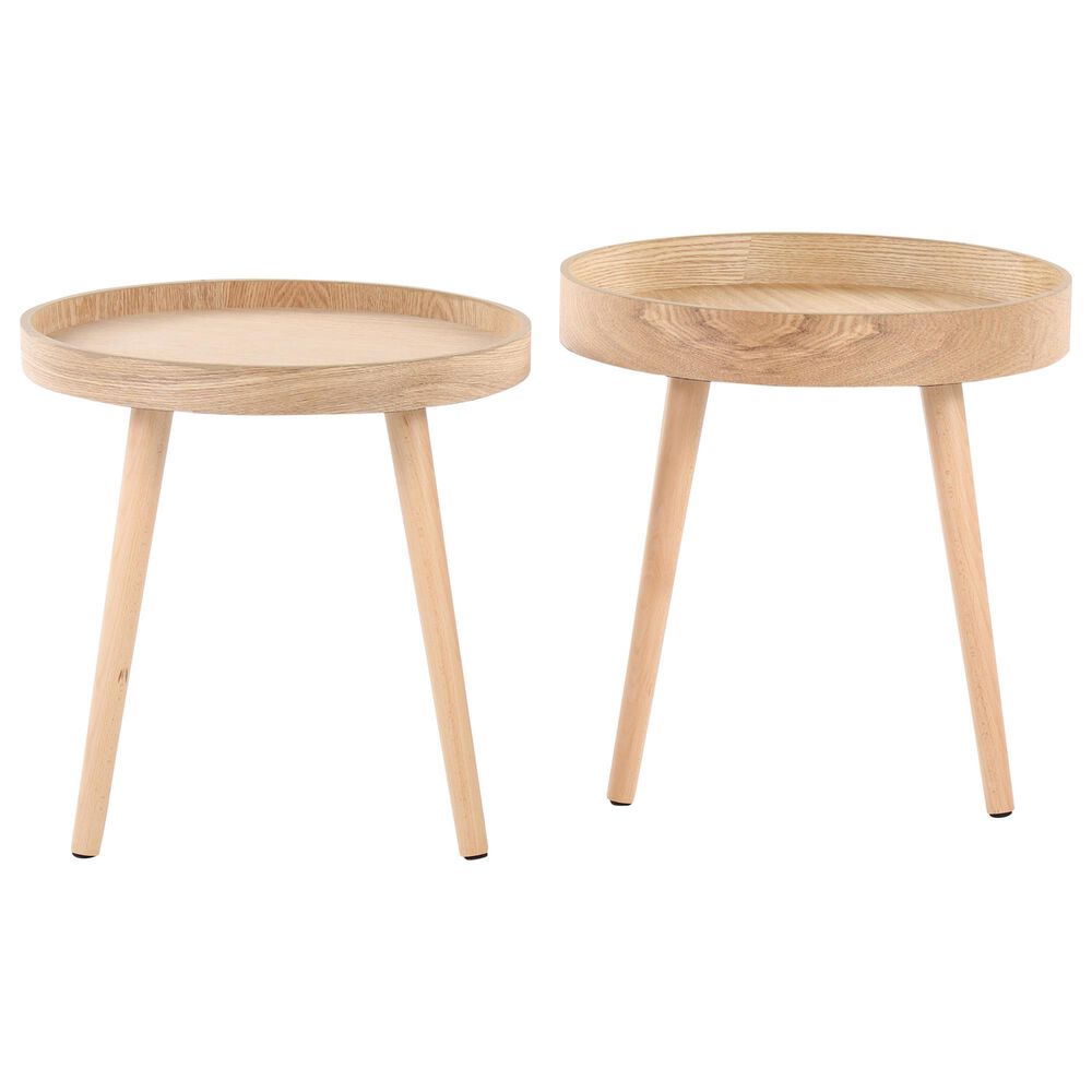 Lumisource Pebble Side Table in Natural &#40;Set of 2&#41;, , large