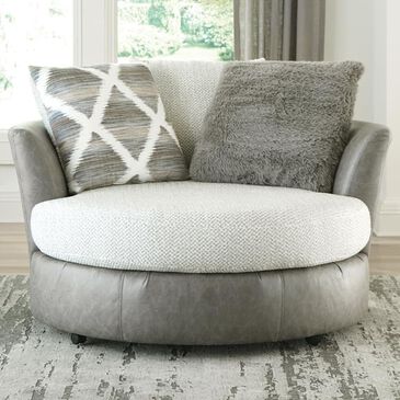 Albany Furniture Swivel Pod Chair in Dove, , large