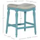Linon Home Decor Hayes Counter Stool in Teal Blue, , large
