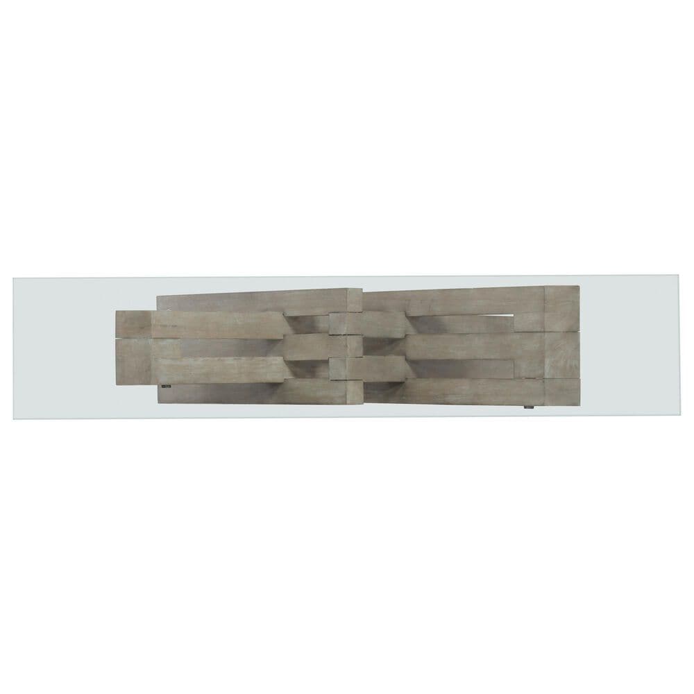 Hooker Furniture Affinity Console Table with Glass Top in Gray and Greige, , large