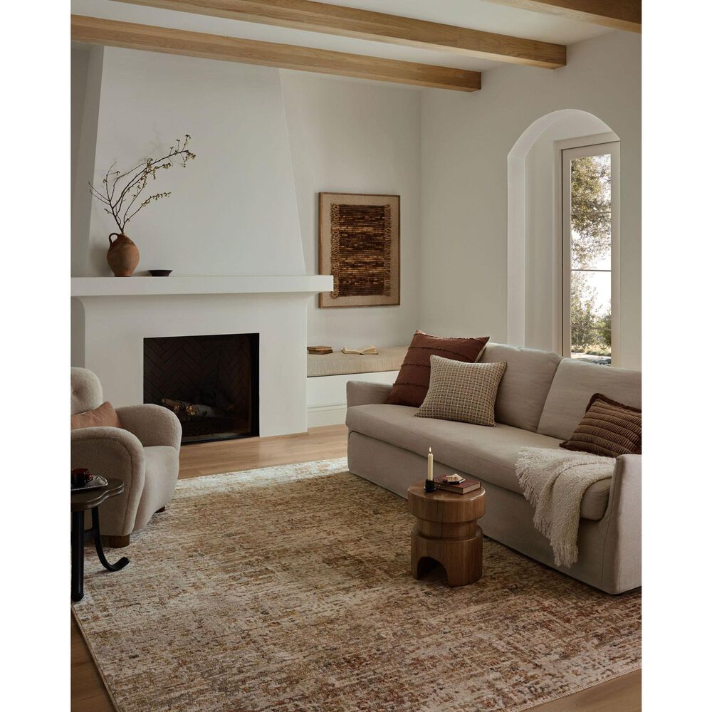 Loloi Nellie Natural and Sunset 6&#39;3&quot; x 9&#39;6&quot; Area Rug, , large