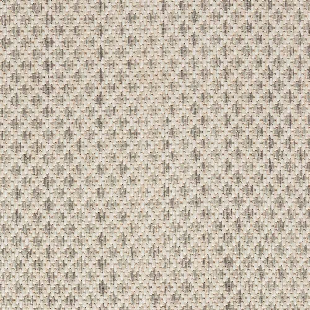 Nourison Courtyard Ivory and Silver 5&#39; Square Indoor/Outdoor Area Rug, , large