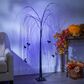 The Gerson Company 5" Willow Tree with Bats and Dual Color Lights in Black, , large