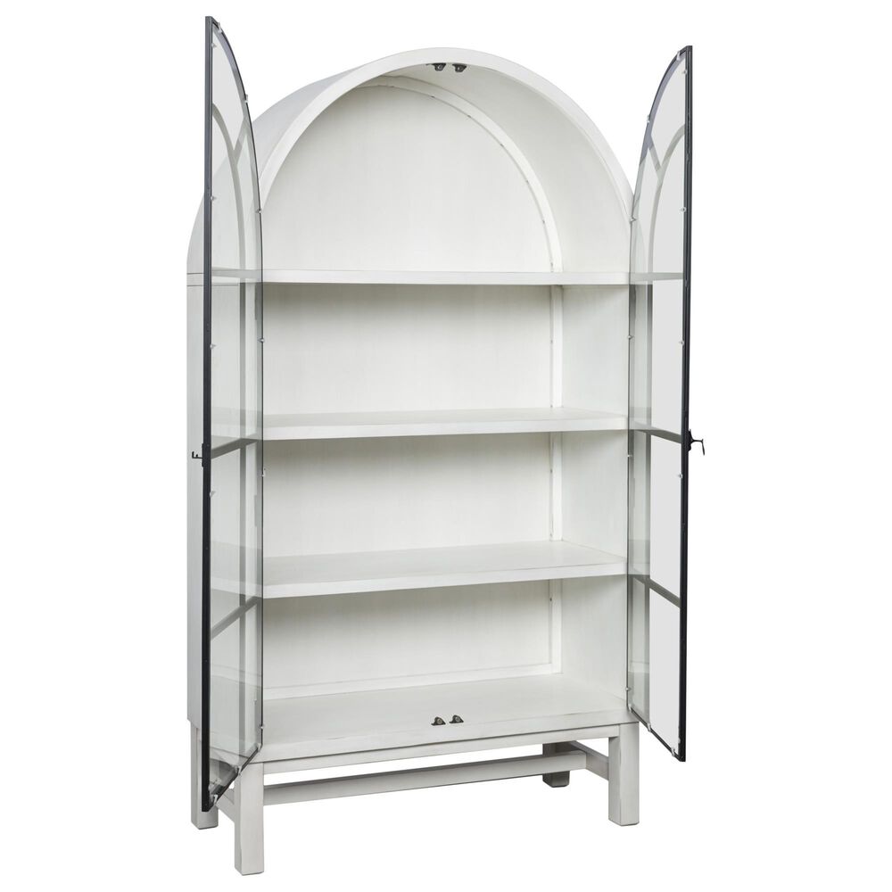 Ashley Greddinton Display Cabinet in Antiqued White and Black, , large