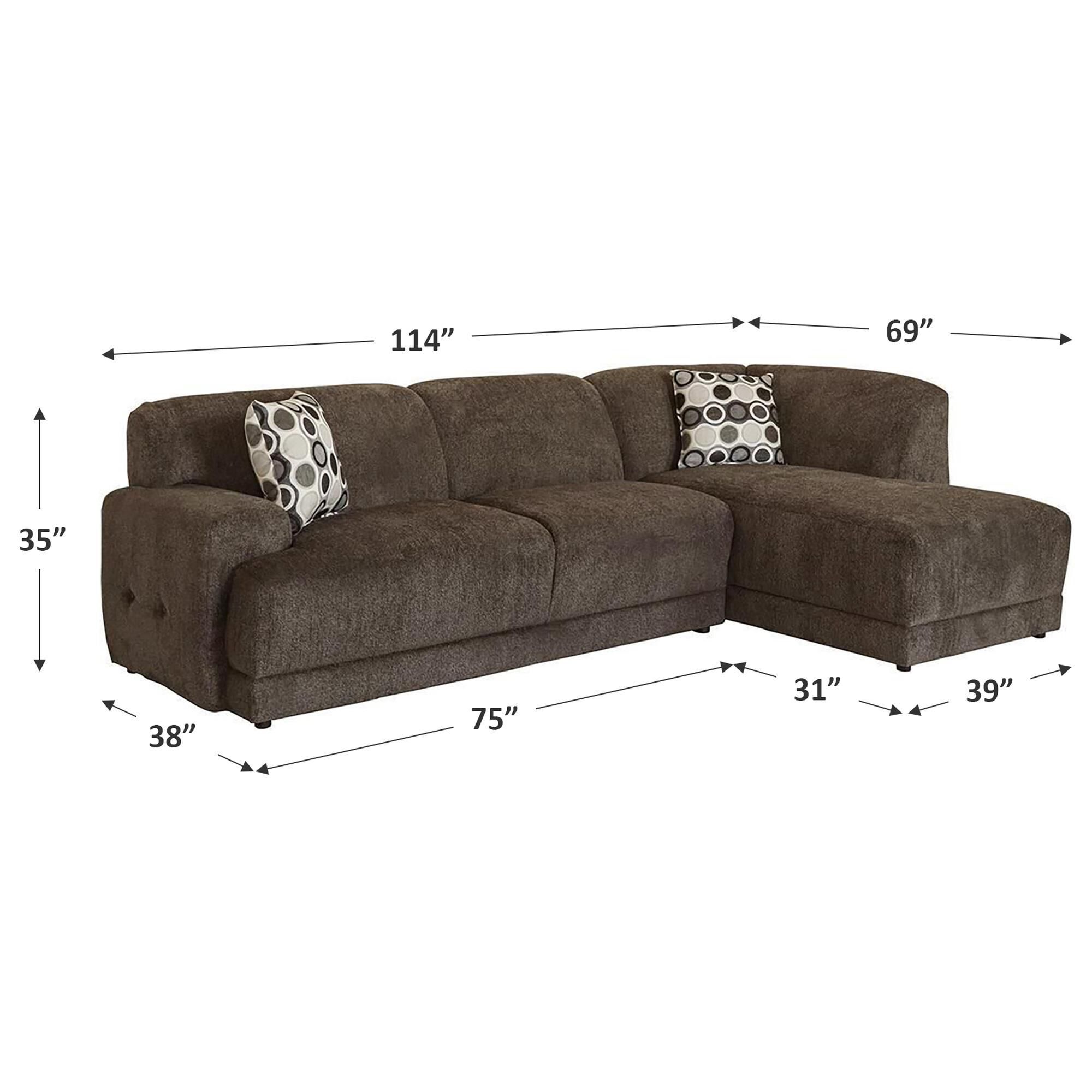 Cornell pewter sofa shop with chaise
