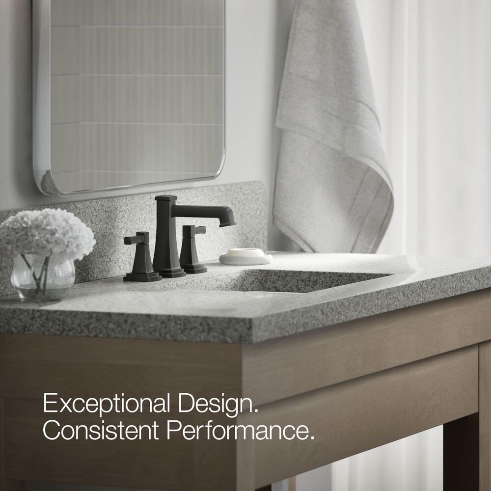 Kohler Riff Widespread Bathroom Sink Faucet in Matte Black, , large