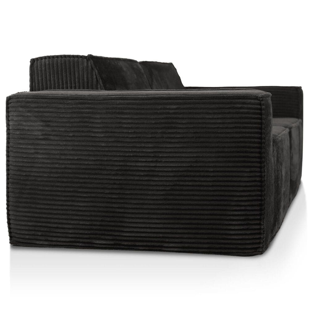 Furniture of America Facil 2-Piece Modular Track Arm Loveseat in Black, , large