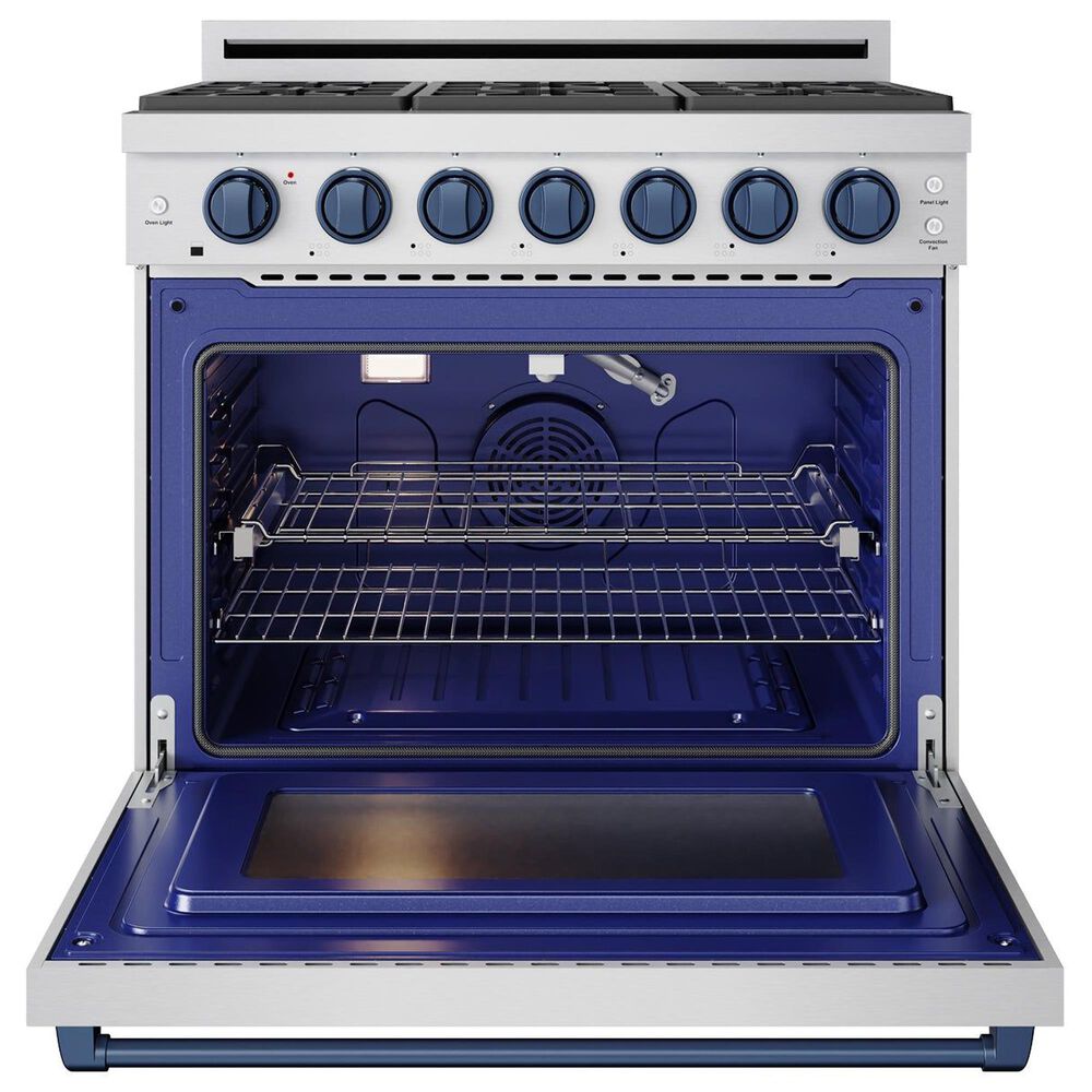 Thor Kitchen Gordon Ramsay 6 Cu. Ft. Professional Gas Range with Blue Handle Kit in Stainless Steel, , large