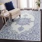 Safavieh Micro-Loop MLP614A 5" x 8" Ivory and Blue Area Rug, , large