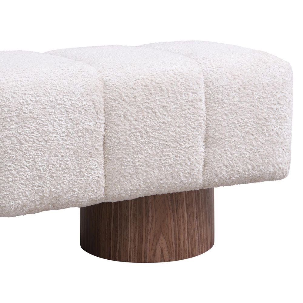 Hearth and Haven 64" Upholstered Dining Bench with Feet Pads in Beige, , large