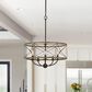 Cal Lighting Modica Chandelier in Distress Ivory and Iron, , large