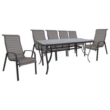 Redline Creation Inc. 7-Piece Rectangular Dining Set in Black, , large