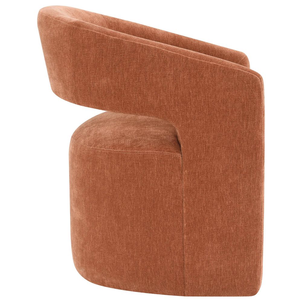 Furniture of America Rivena Modern Arm Chair with Casters in Rustic Orange, , large