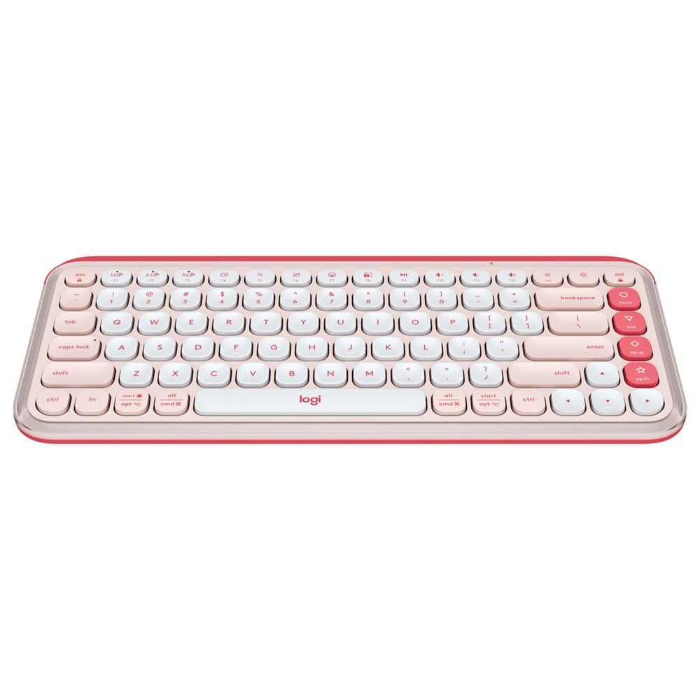 Logitech POP Icon Keys Wireless Bluetooth Keyboard in Rose and Off White, , large