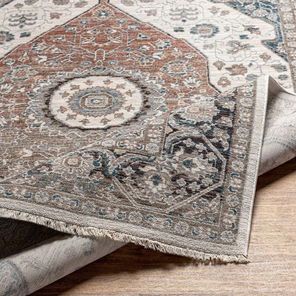 Surya Carlisle Oriental 8&#39;10&quot; x 12&#39;6&quot; Light Sage, Pale Blue, Dusty Pink, Cream, Light Gray and Medium Brown Area Rug, , large