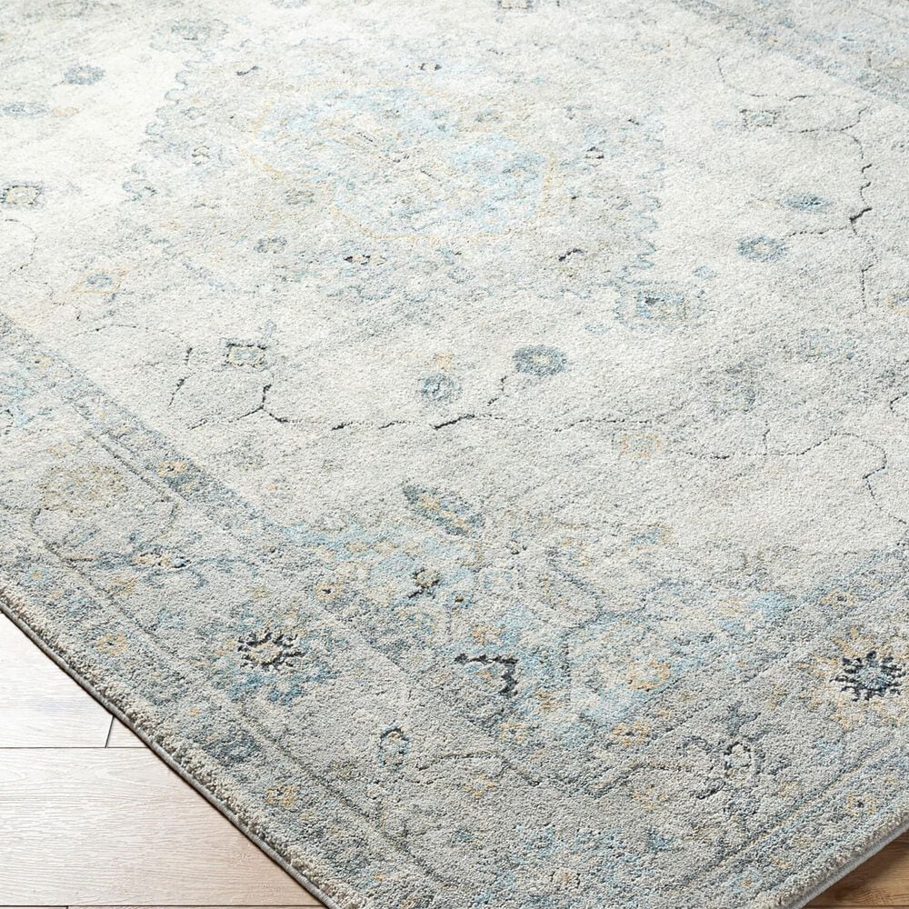 Surya Avellino AVL-2314 10&#39; x 14&#39; Light Beige, Gray, Deep Teal, Pale Blue, Tan, Light Olive and Denim Area Rug, , large
