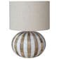 Teak Interiors Collected Notions Striped Table Lamp in Natural, , large