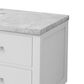 Lexora Home Castor 48" Single Bathroom Vanity in White with 2 cm White Carrara Marble Top and Rectangular Sink, , large