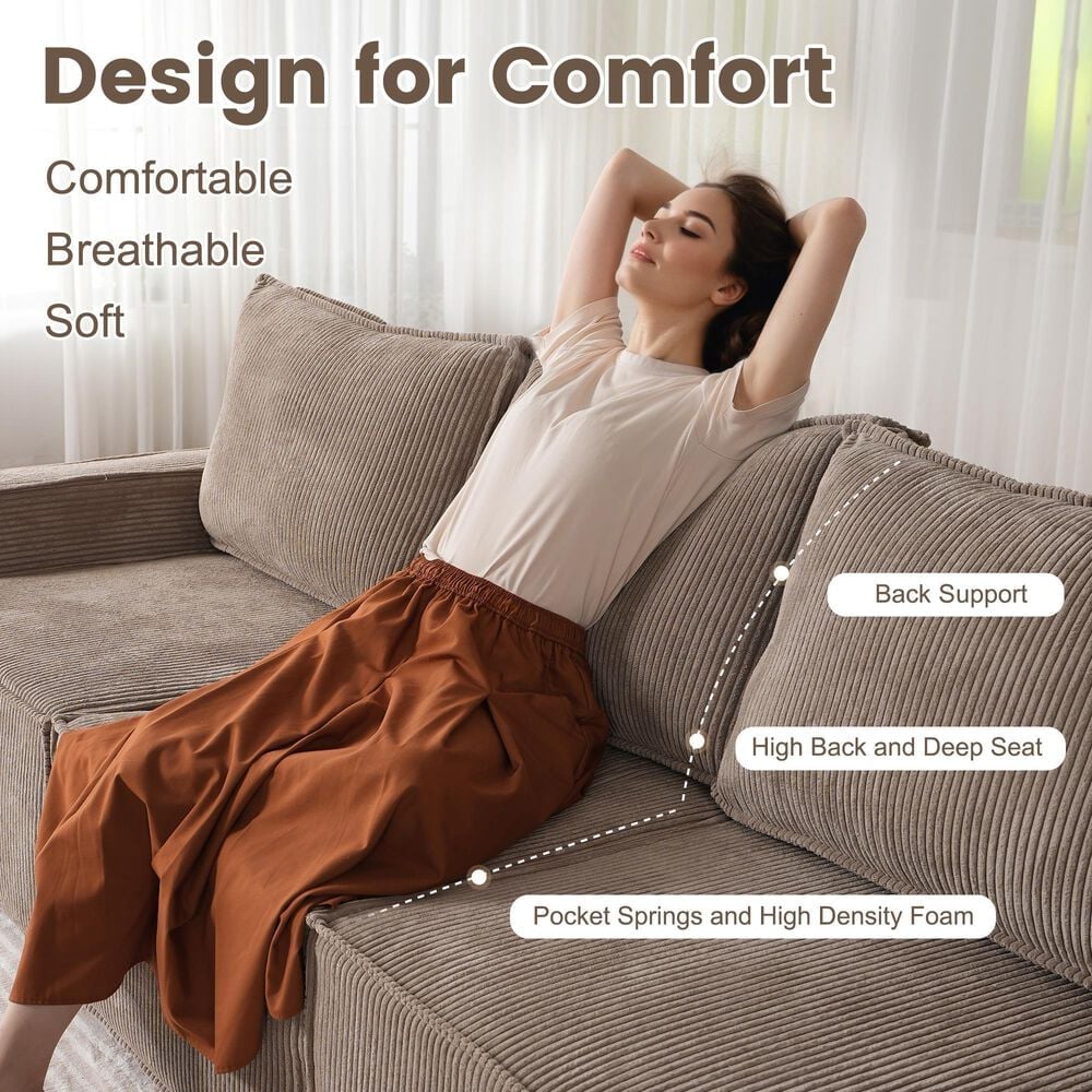 HOMLUX Armless Module in Camel, , large