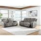 Ashley Mixed Motion Power Reclining Sofa in Shadow, , large