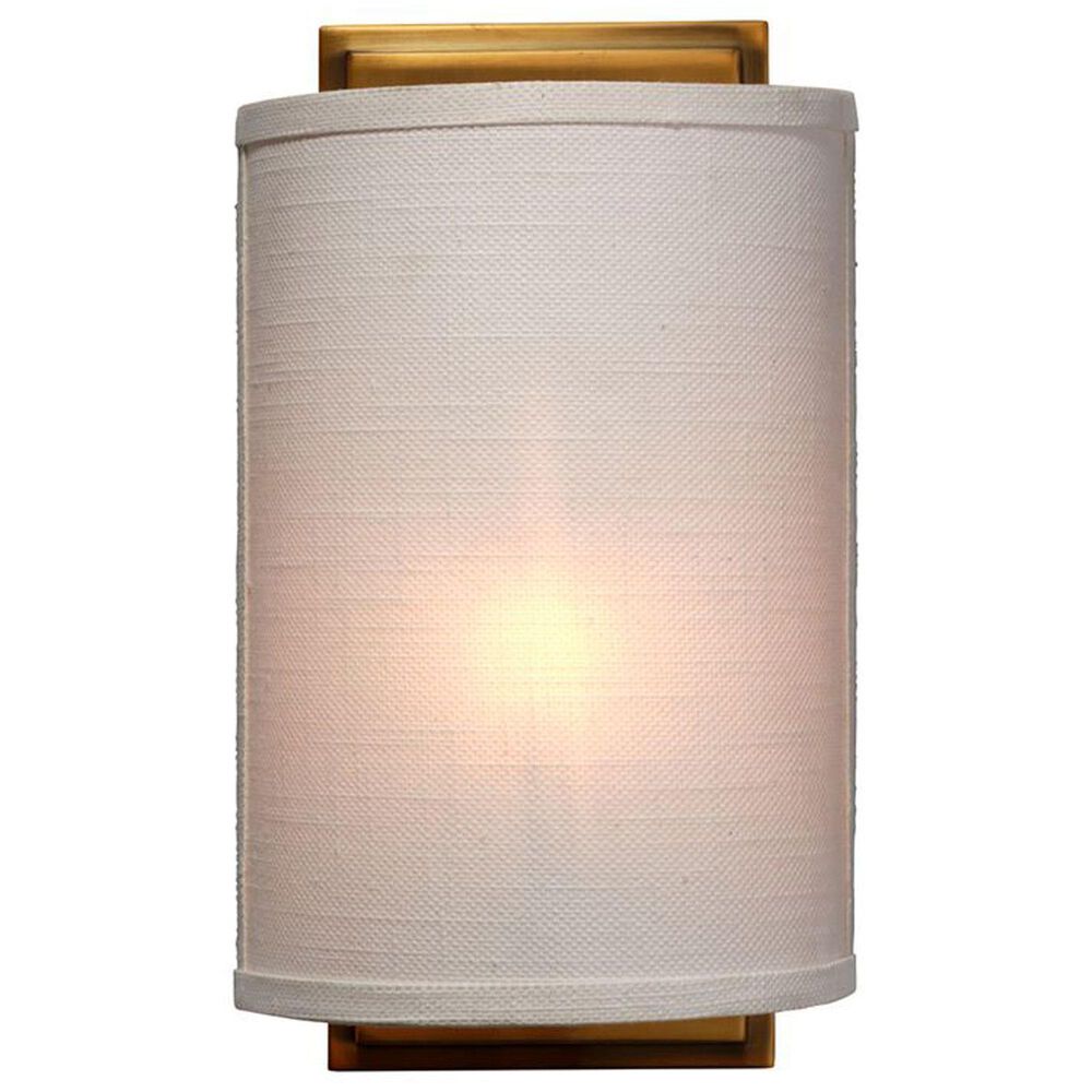 Jamie Young Direct Ship Ridgely 1-Light Linen Wall Sconce in White, , large