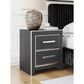 Ashley Zuraleus 2-Drawer Night Stand in Matte Black and Chrome, , large