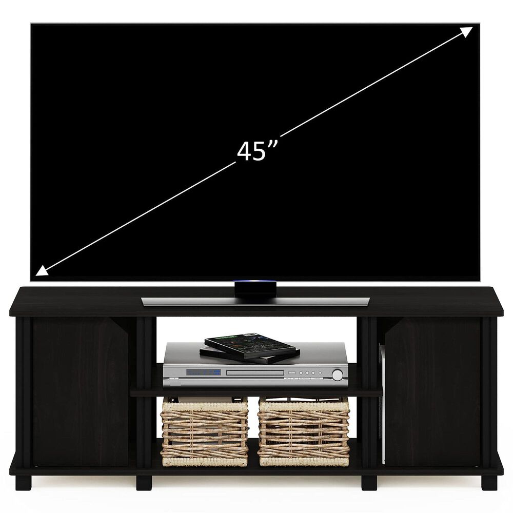 HOMLUX 43.8" TV Stand with 2-Door in Espresso and Black, , large