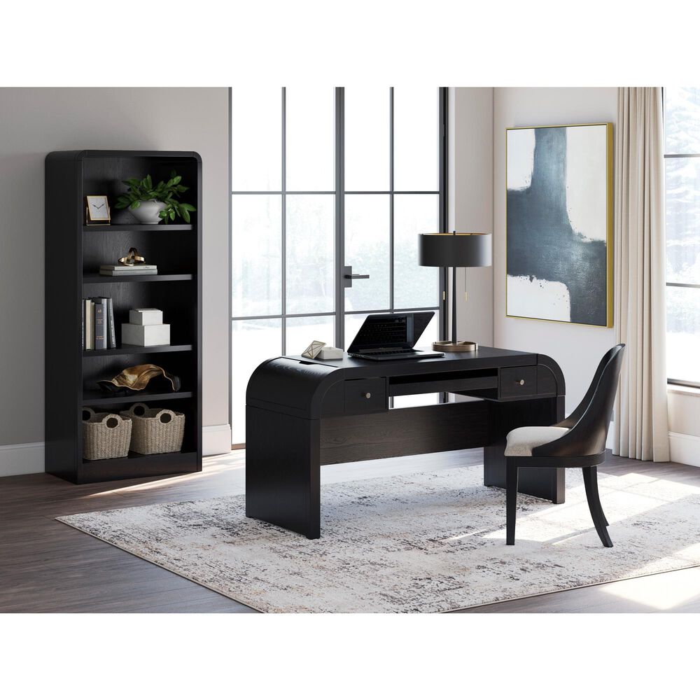 Ashley Rowanbeck Desk Chair in Black, , large