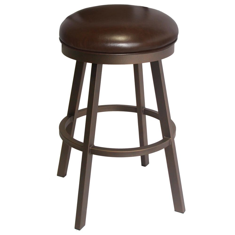 Delaware Dining Edison 30" Swivel Barstool in Sun Bronze/Dark Brown, , large
