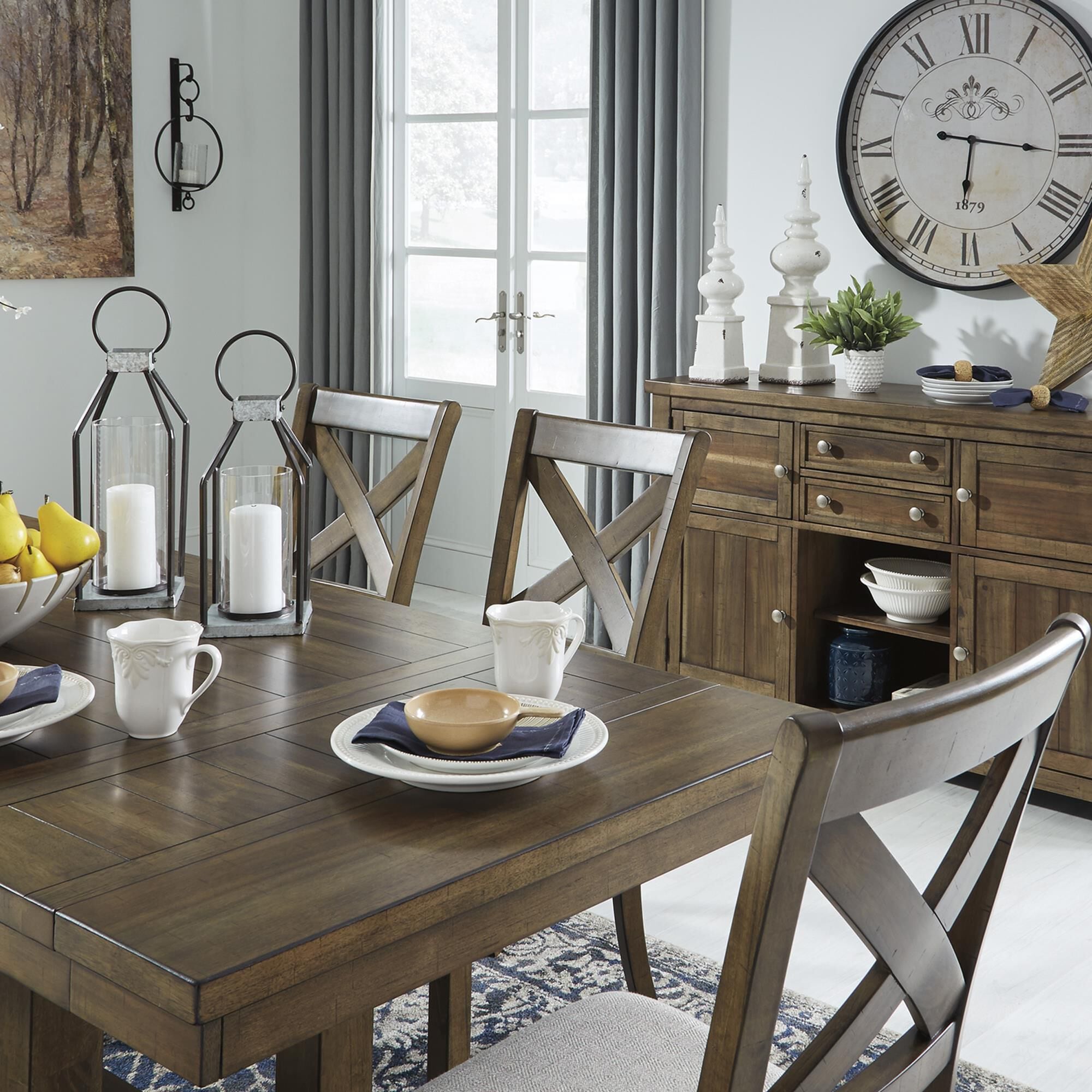 Ashley trestle outlet table