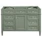 James Martin Vanities Brittany 36" Single Bathroom Vanity in Smokey Celadon with 3 cm White Zeus Quartz Top and Rectangular Sink, , large