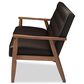 Baxton Studio Sorrento Stationary Sofa in Brown, , large